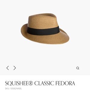 Eric Javits Tan Fedora with Black Interior Band